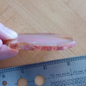 Pink and Cream Agate Coaster